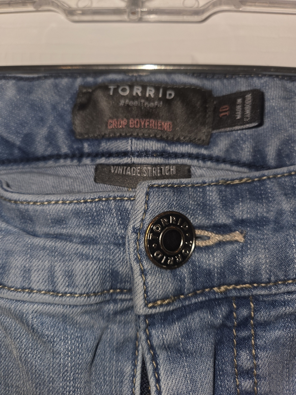 torrid Light Blue Cropped Straight Jeans - Picture 5 of 5